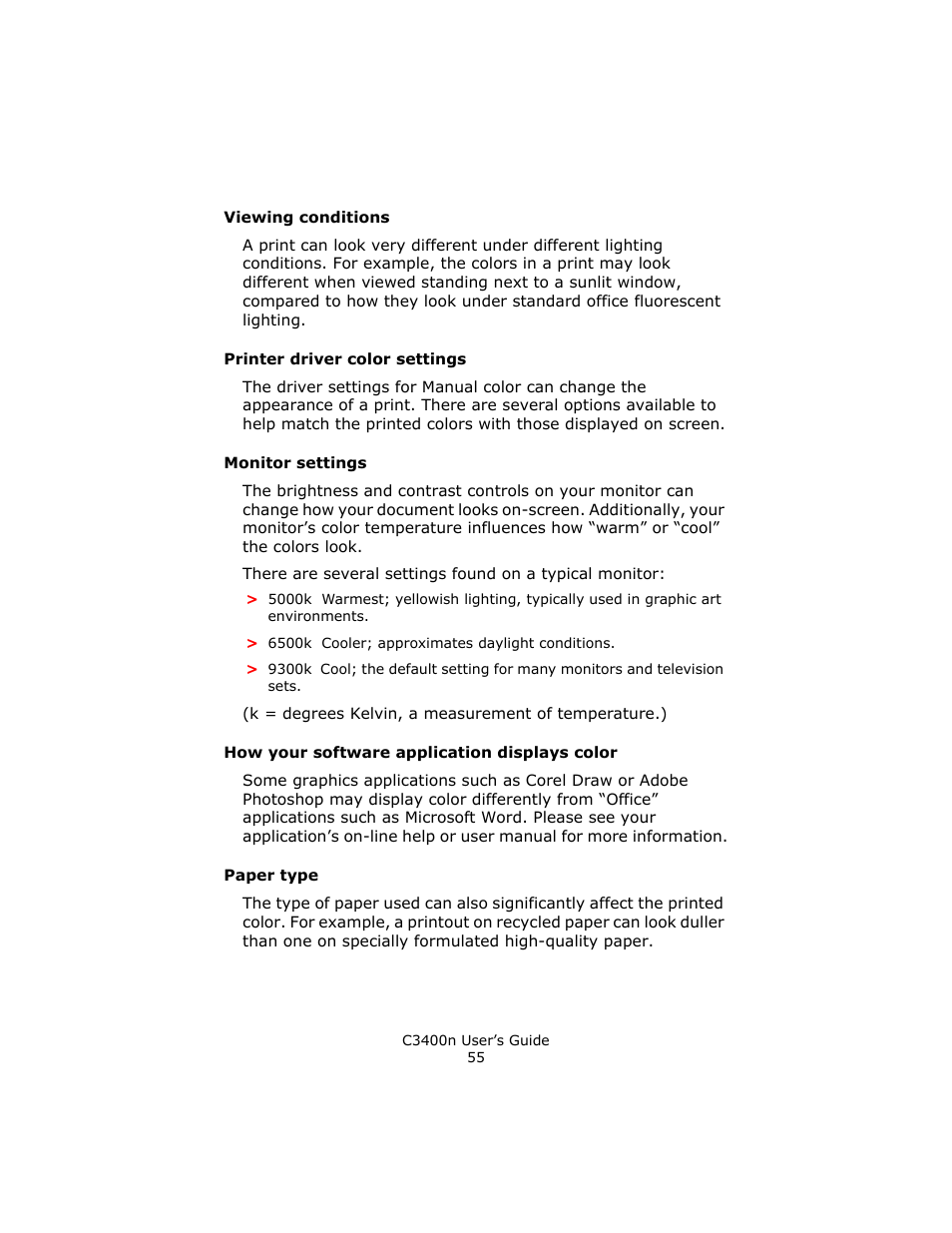 Oki C 3400n User Manual | Page 55 / 144