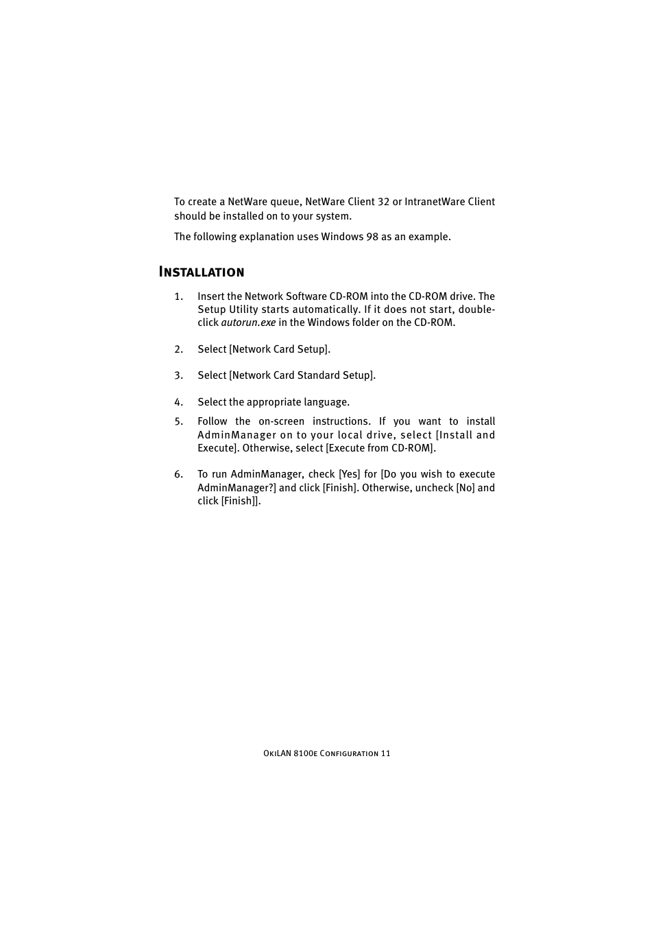 Installation | Oki 8100e User Manual | Page 11 / 106