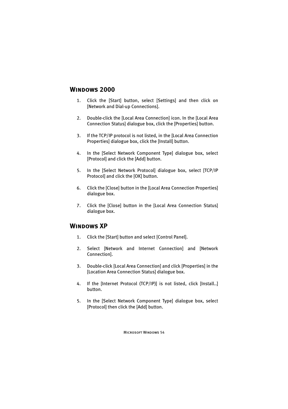 Windows 2000, Windows xp | Oki 8100e User Manual | Page 54 / 106