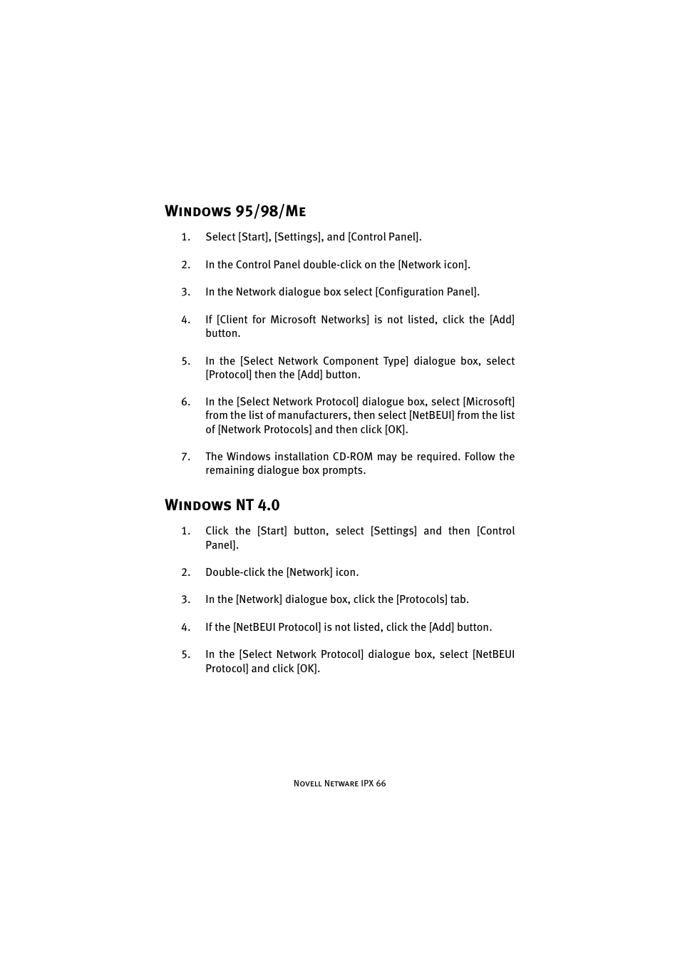 Windows 95/98/me, Windows nt 4.0, Windows 95/98/me windows nt 4.0 | Oki 8100e User Manual | Page 66 / 106