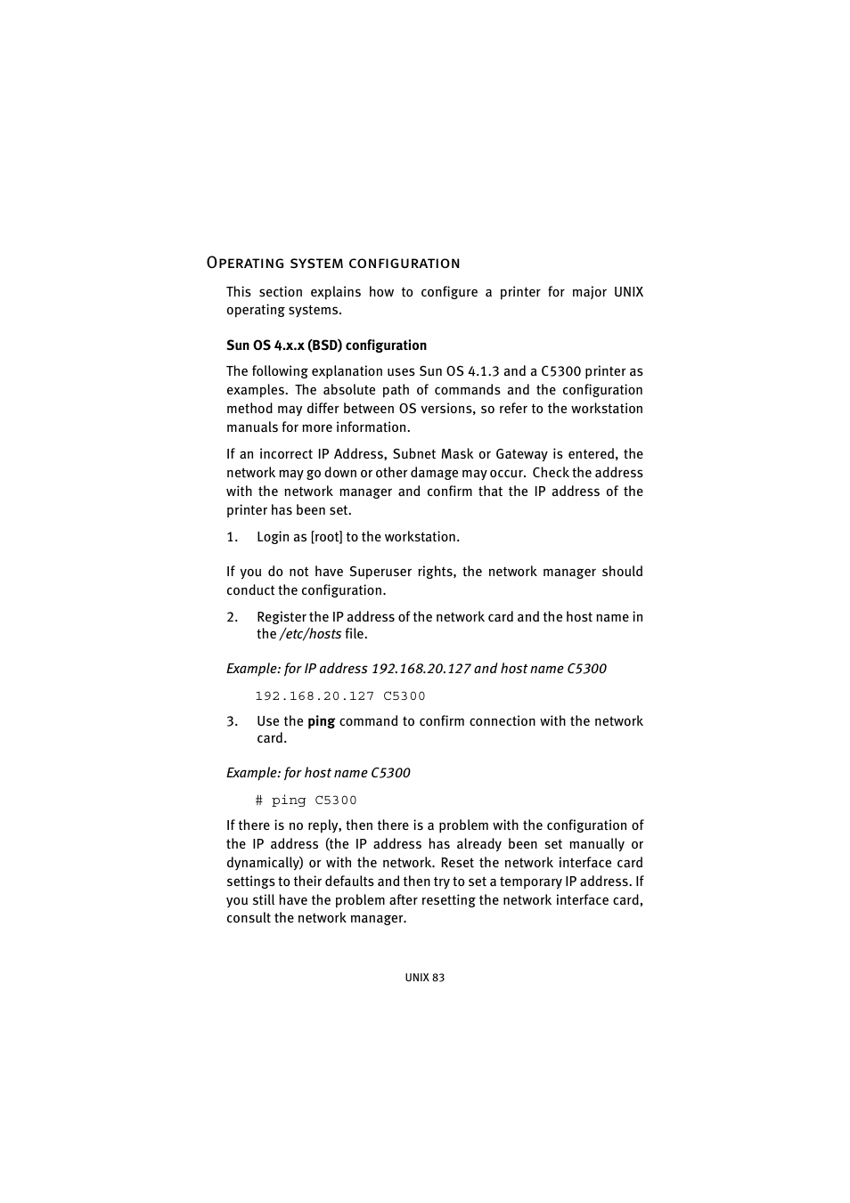 Operating system configuration | Oki 8100e User Manual | Page 83 / 106