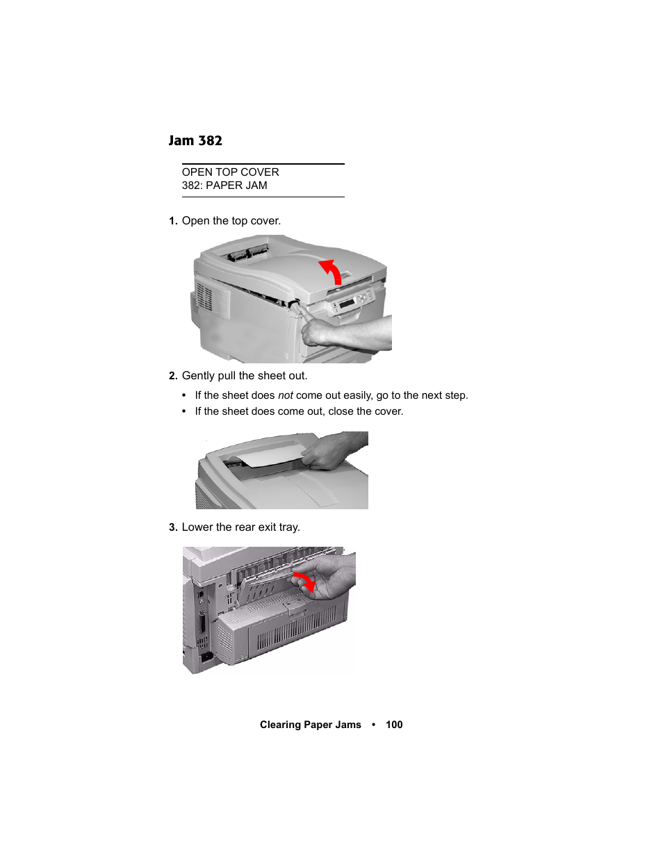 Jam 382, Jam 382 100 | Oki C 5400n User Manual | Page 102 / 328