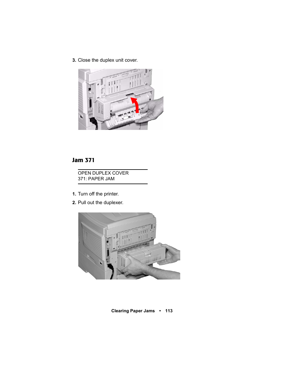 Jam 371 | Oki C 5400n User Manual | Page 115 / 328