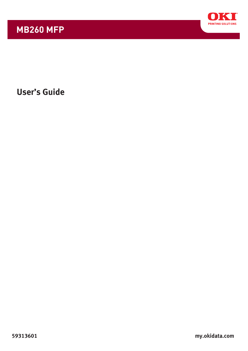 Oki MB260 User Manual | 49 pages