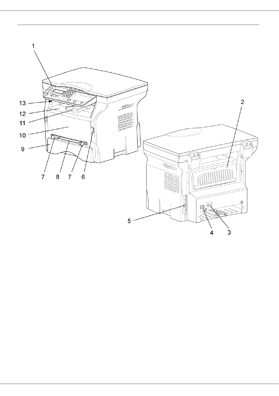 Terminal description, Installation, Mb260 | Terminal description front and back sides | Oki MB260 User Manual | Page 12 / 49