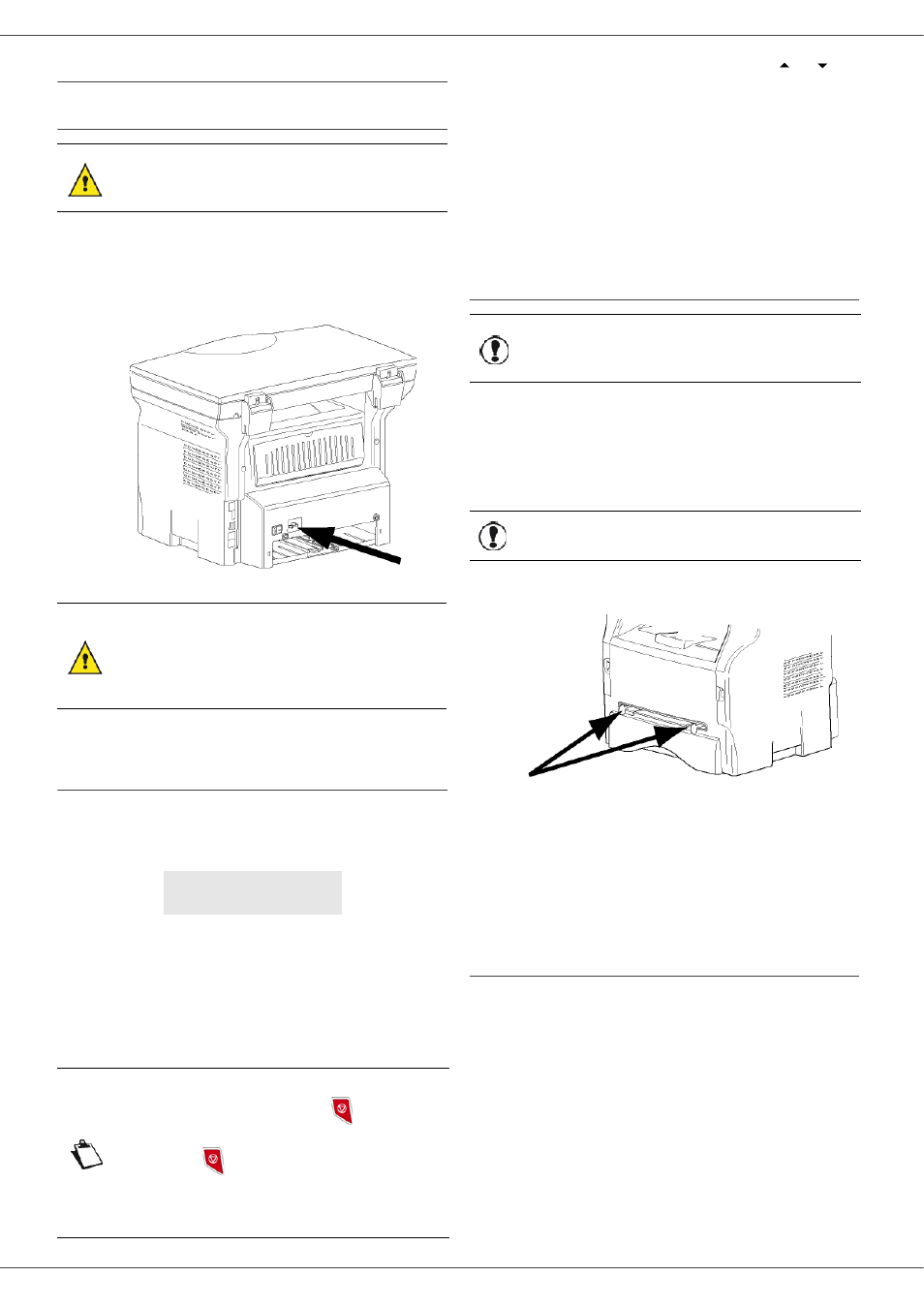 Starting your device, Device connection, Device initial setup | Paper insertion in the manual input tray, Use of envelopes, Device connection device initial setup, Installation, Mb260 | Oki MB260 User Manual | Page 16 / 49