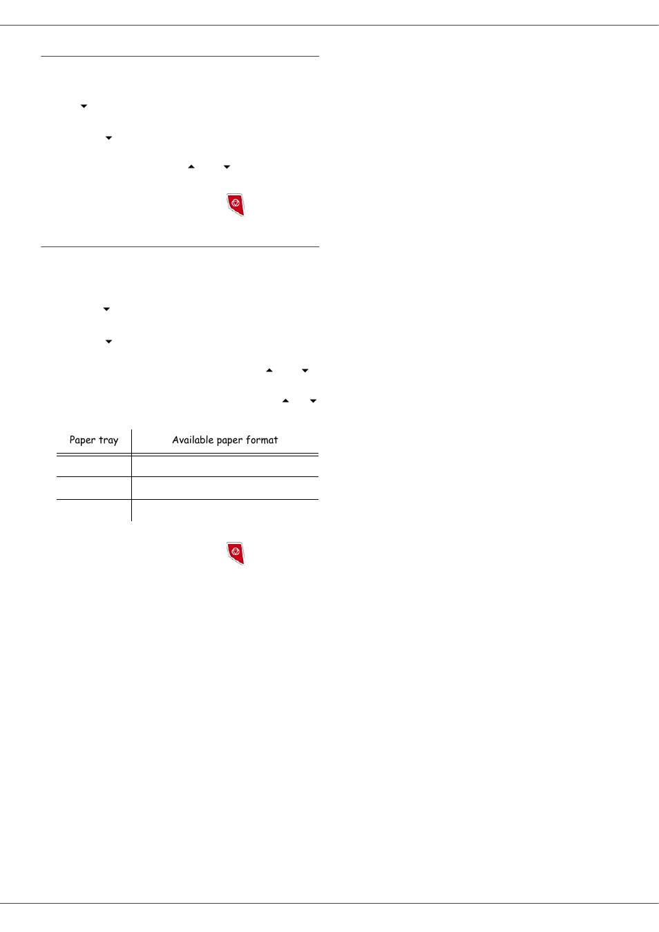 Top and bottom printing margins setup, Format paper setup, Copy | Mb260 | Oki MB260 User Manual | Page 21 / 49