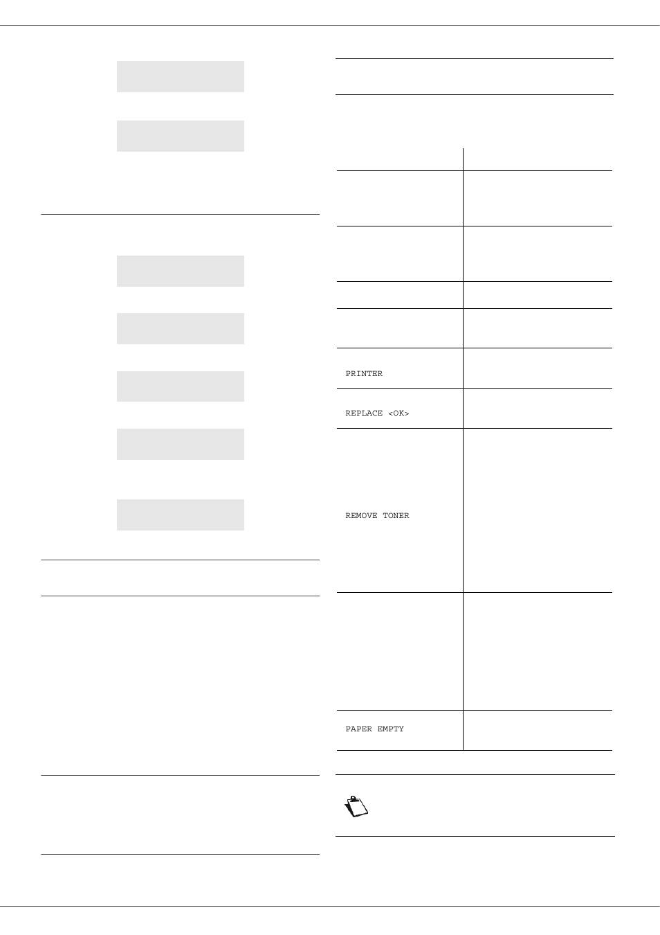 Issues with smart cards, Cleaning, Scanner reading system cleaning | Printer cleaning, Printer external cleaning, Printer issues, Error messages, Maintenence, Mb260 | Oki MB260 User Manual | Page 43 / 49