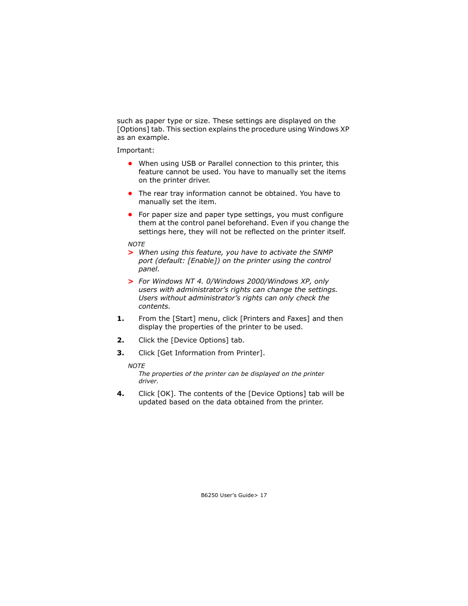 Oki B6250 User Manual | Page 17 / 136