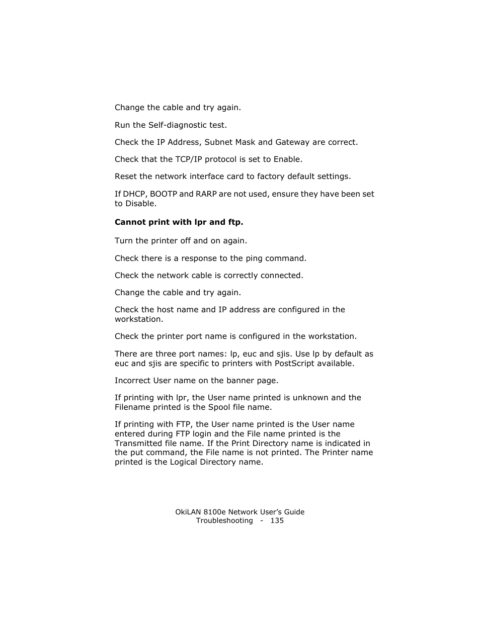 Oki lan 8100e User Manual | Page 135 / 140