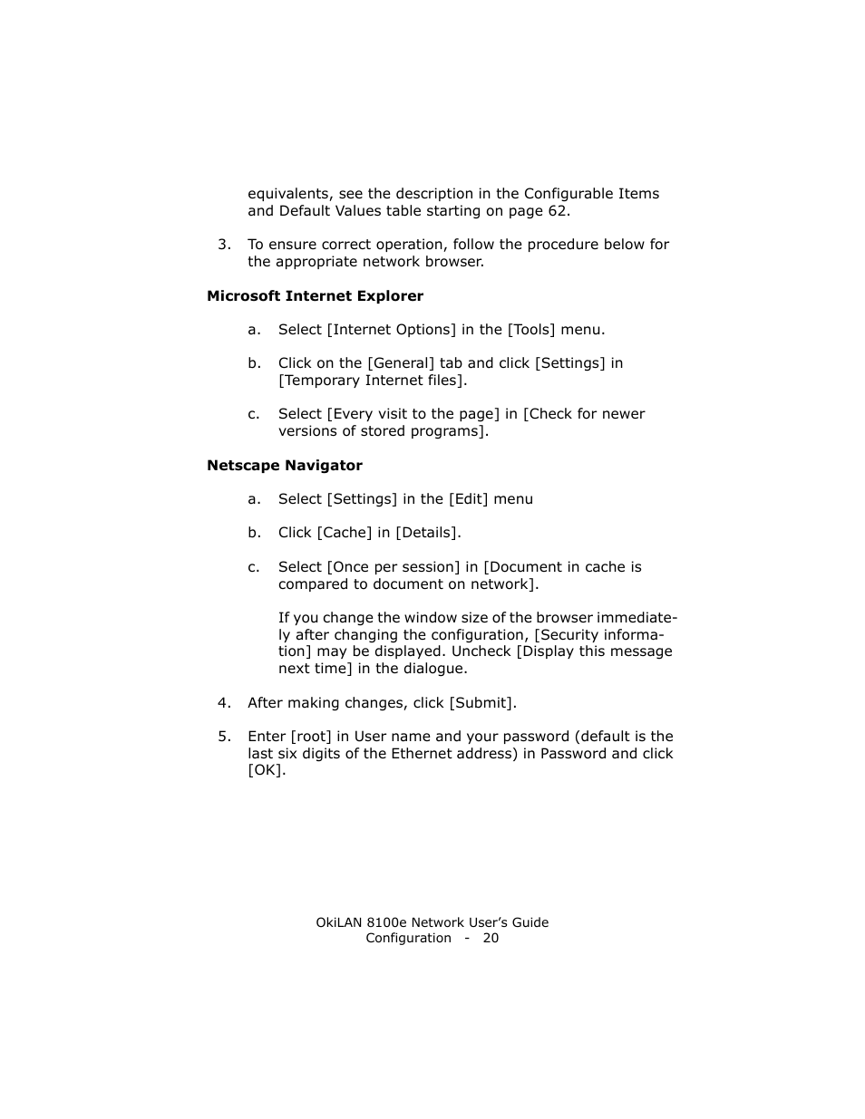 Oki lan 8100e User Manual | Page 20 / 140