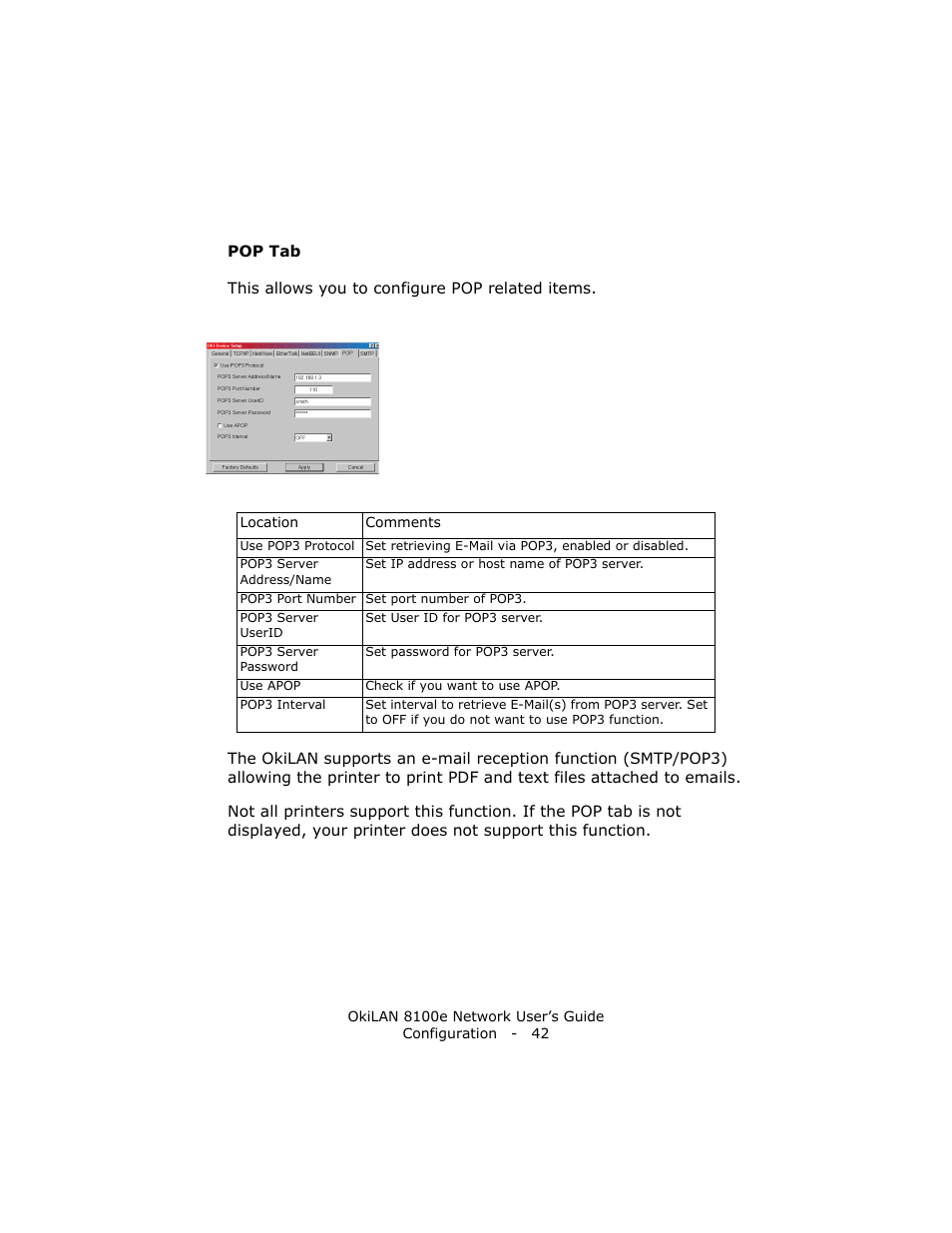 Pop tab | Oki lan 8100e User Manual | Page 42 / 140