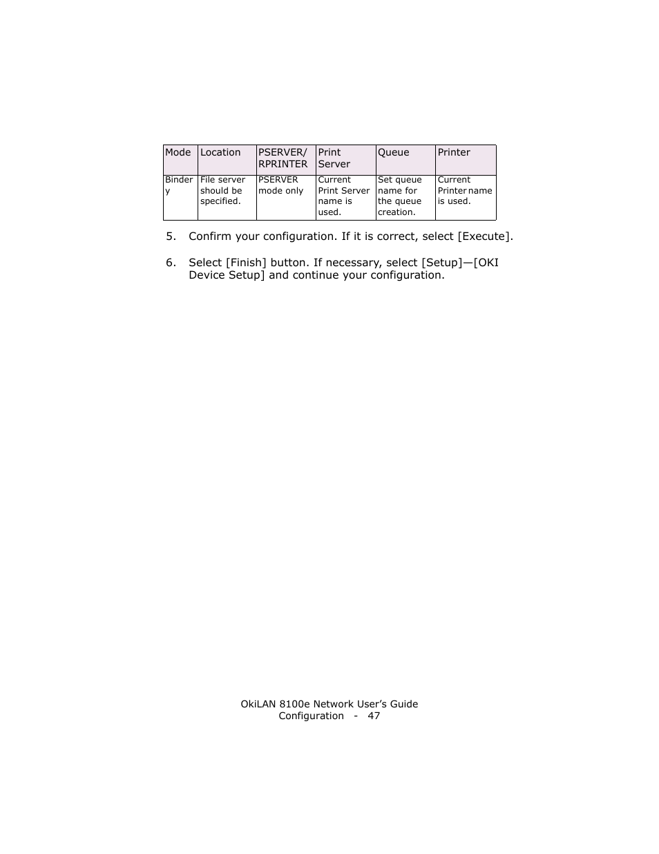 Oki lan 8100e User Manual | Page 47 / 140