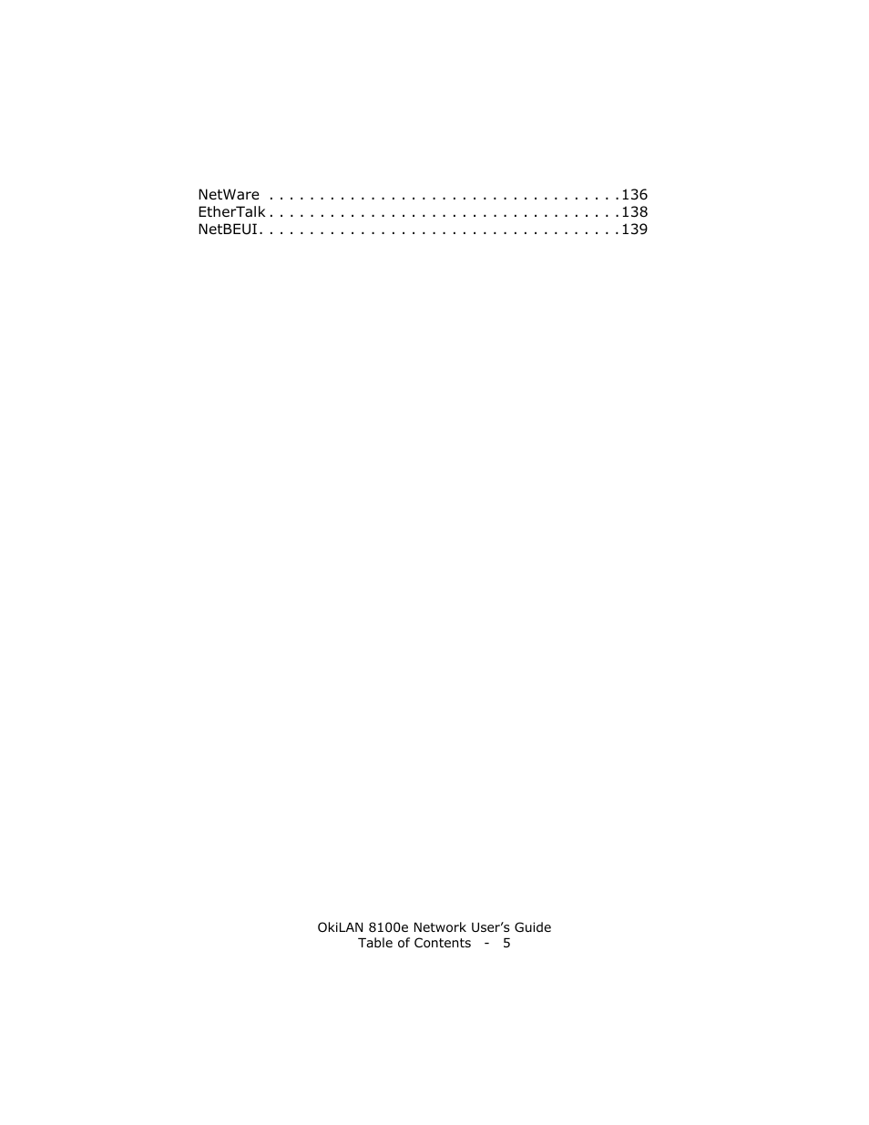 Oki lan 8100e User Manual | Page 5 / 140
