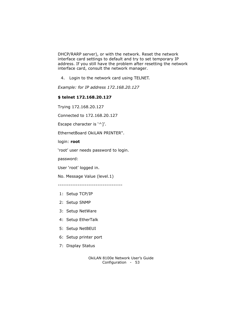 Oki lan 8100e User Manual | Page 53 / 140