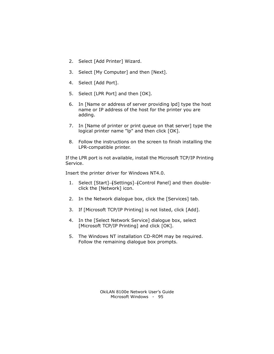 Oki lan 8100e User Manual | Page 95 / 140