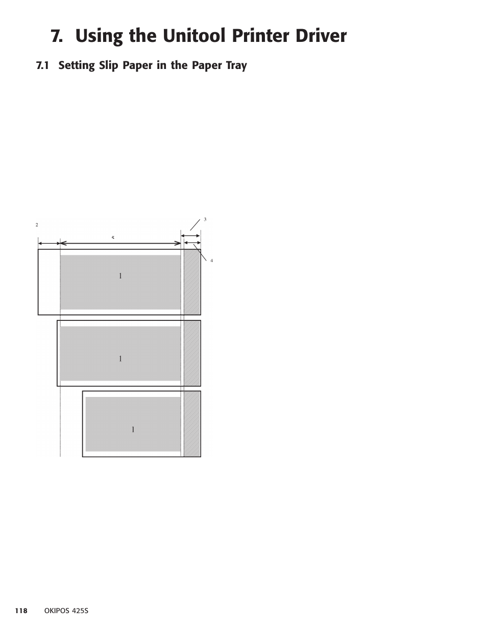 Using the unitool printer driver, 1 setting slip paper in the paper tray | Oki POS 425S User Manual | Page 118 / 133