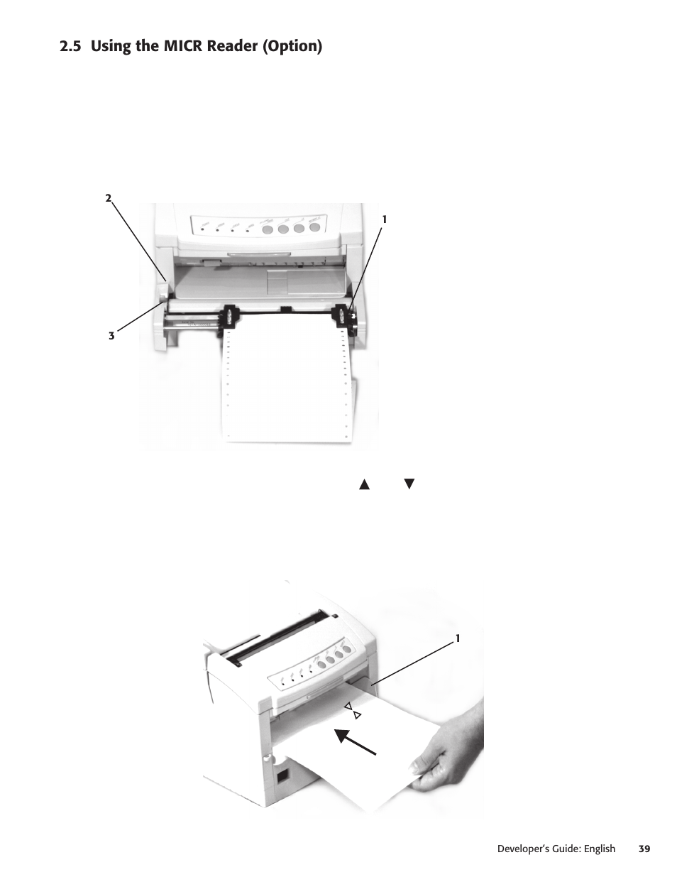 5 using the micr reader (option) | Oki POS 425S User Manual | Page 39 / 133