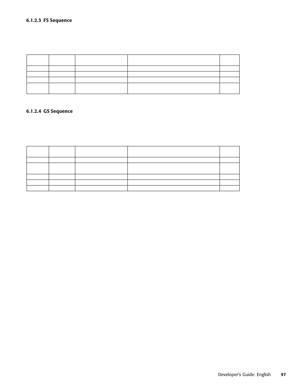3 fs sequence, 4 gs sequence, 3 fs sequence 6.1.2.4 gs sequence | Oki POS 425S User Manual | Page 97 / 133