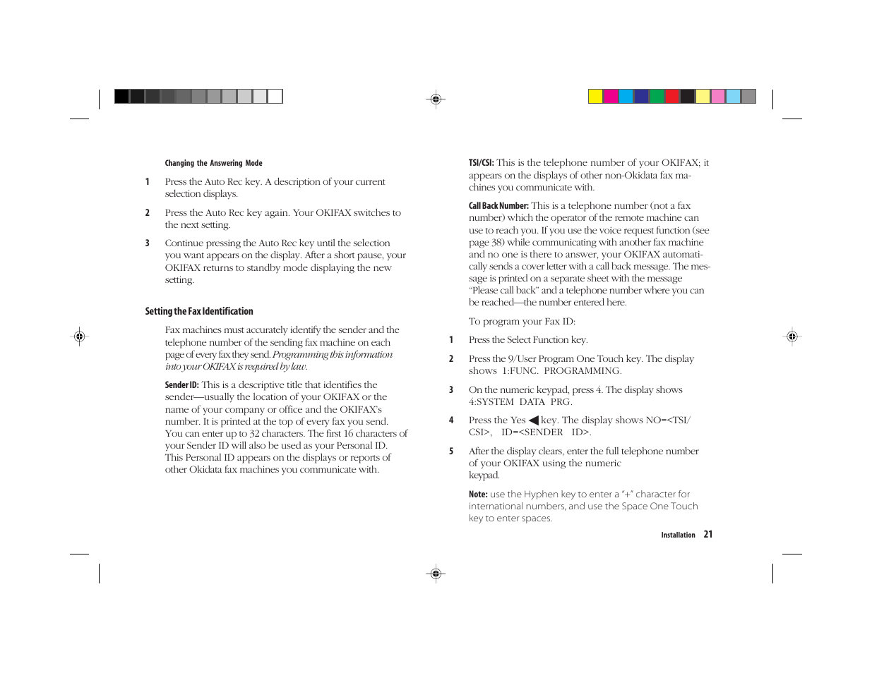Oki FAX 5050 User Manual | Page 33 / 98