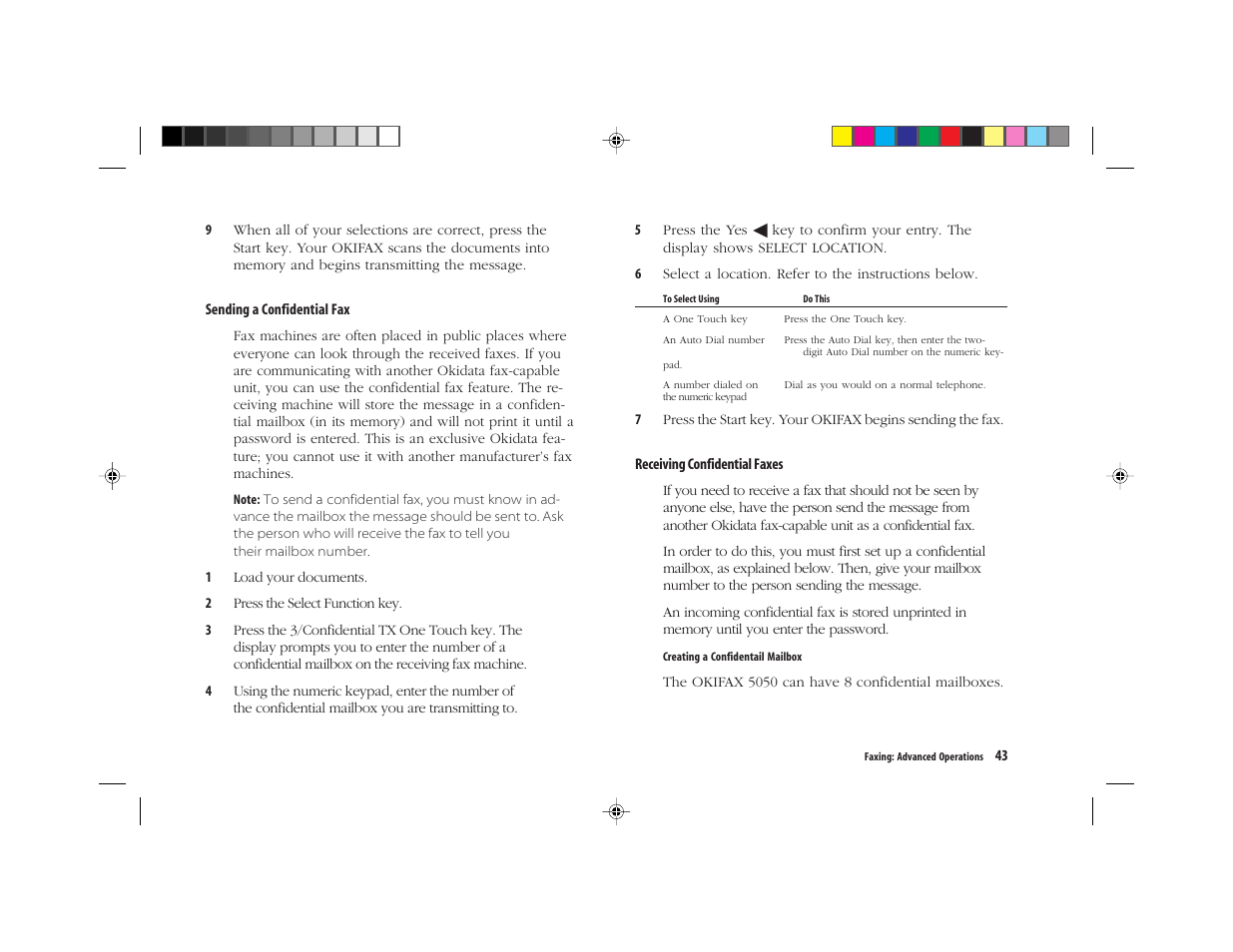 Oki FAX 5050 User Manual | Page 55 / 98
