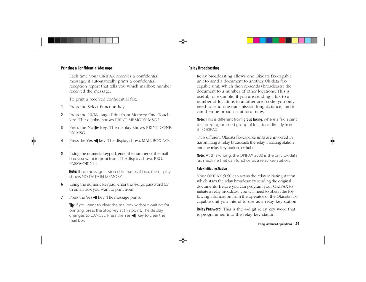 Oki FAX 5050 User Manual | Page 57 / 98