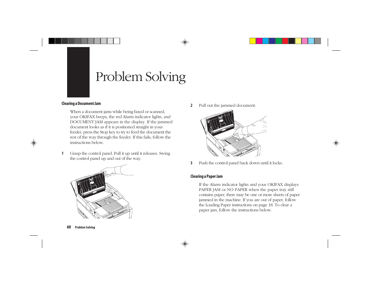 Problem solving | Oki FAX 5050 User Manual | Page 72 / 98