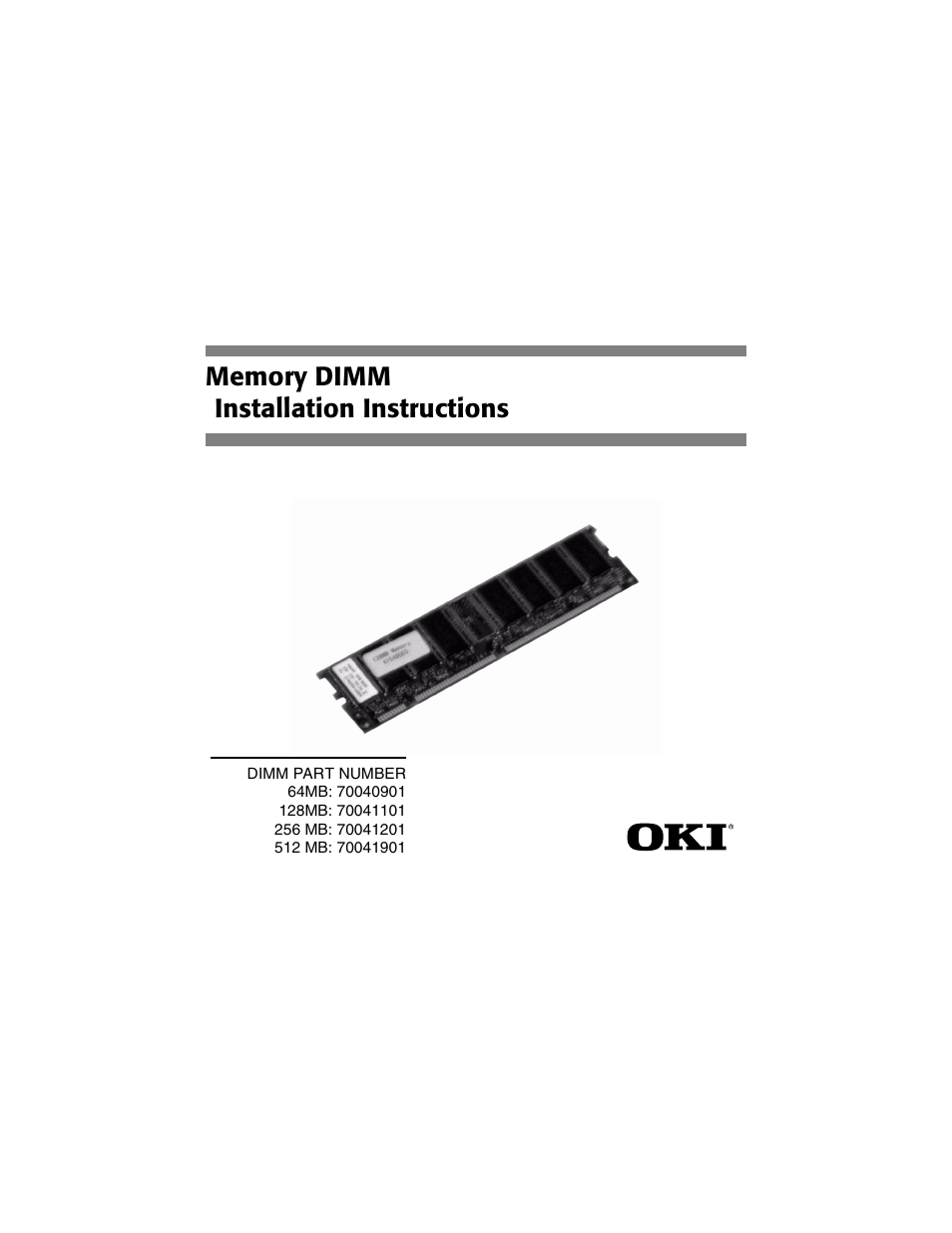 Oki 70040901 User Manual | 16 pages