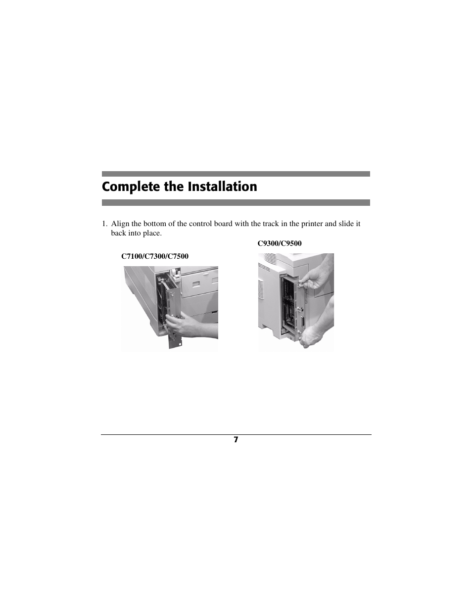 Complete the installation | Oki 70040901 User Manual | Page 8 / 16
