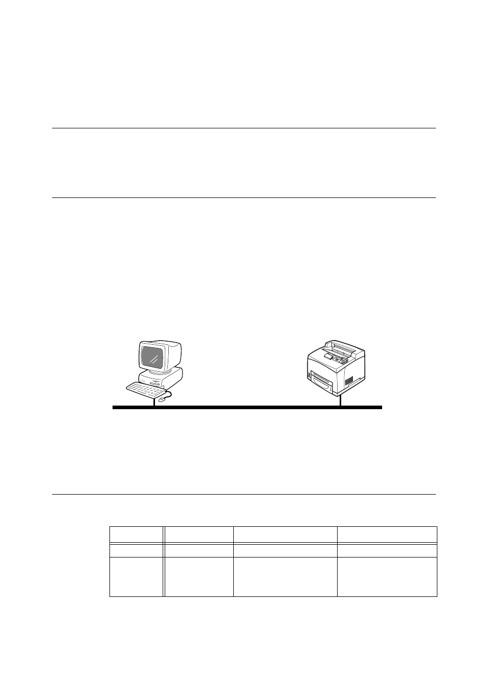 2 printing through lpd or port9100, System configuration, Target computers | Printing through lpd or port9100 | Oki B 6300 User Manual | Page 12 / 72