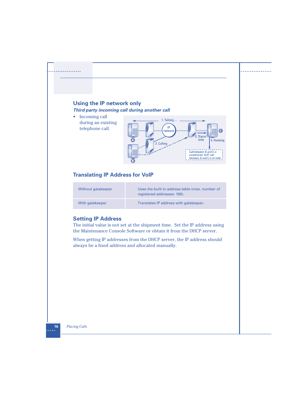 Using the ip network only, Translating ip address for voip setting ip address | Oki 1.2 User Manual | Page 24 / 60