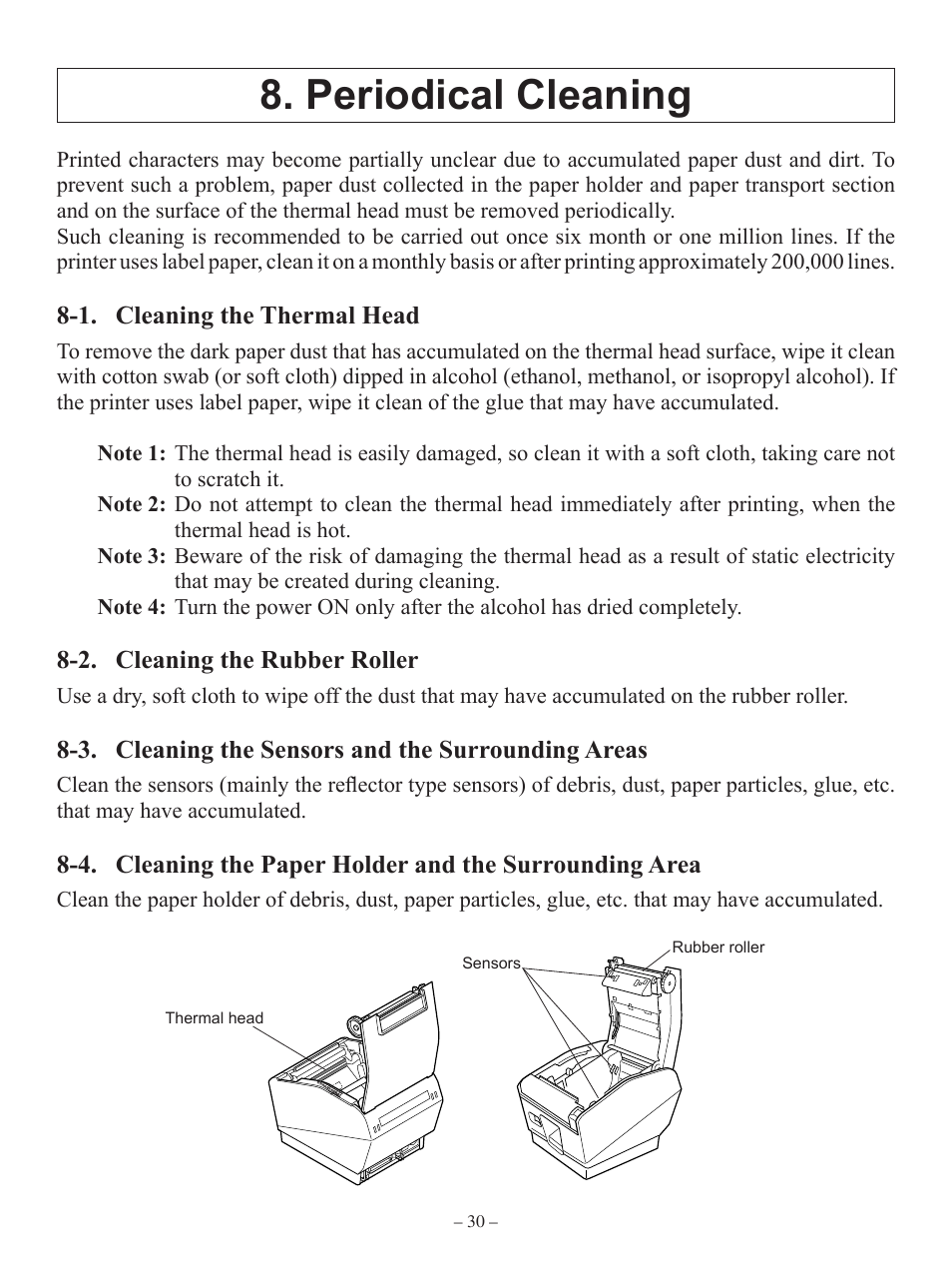 Periodical cleaning | Oki RT322POS User Manual | Page 34 / 60