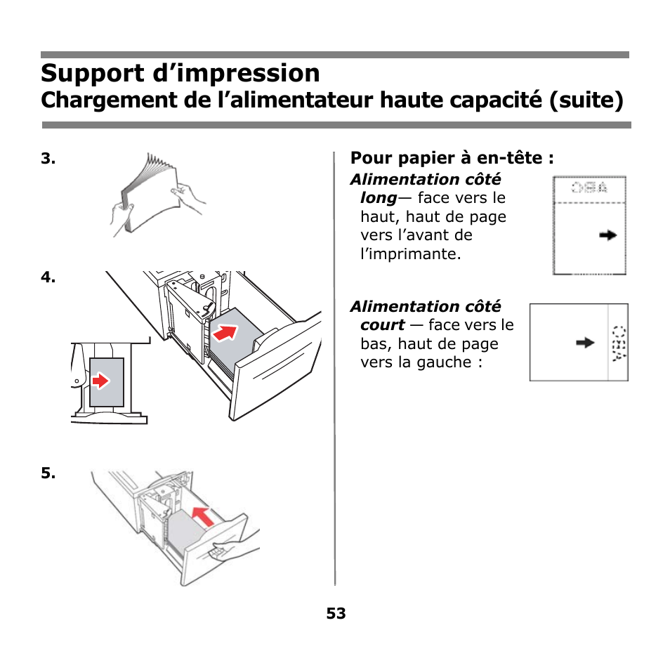Support d’impression | Oki B930n User Manual | Page 53 / 155