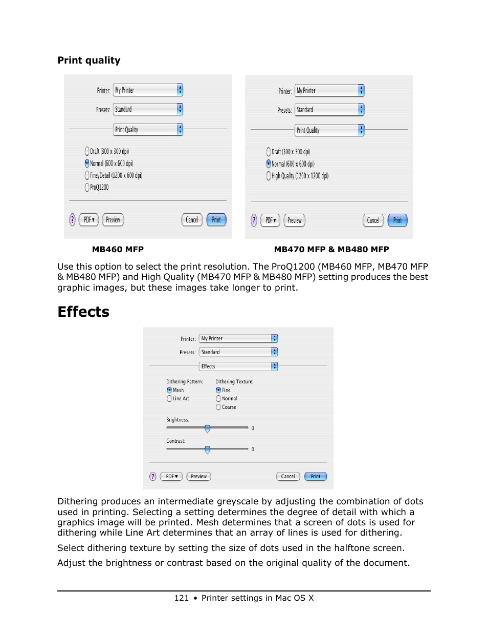 Effects | Oki MB 460 User Manual | Page 121 / 179