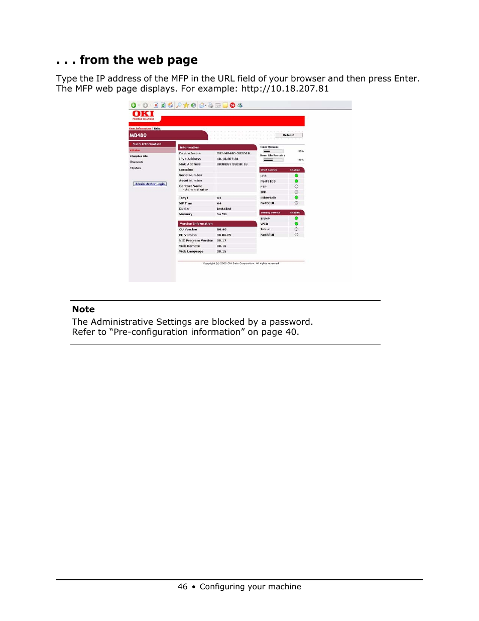 Oki MB 460 User Manual | Page 46 / 179