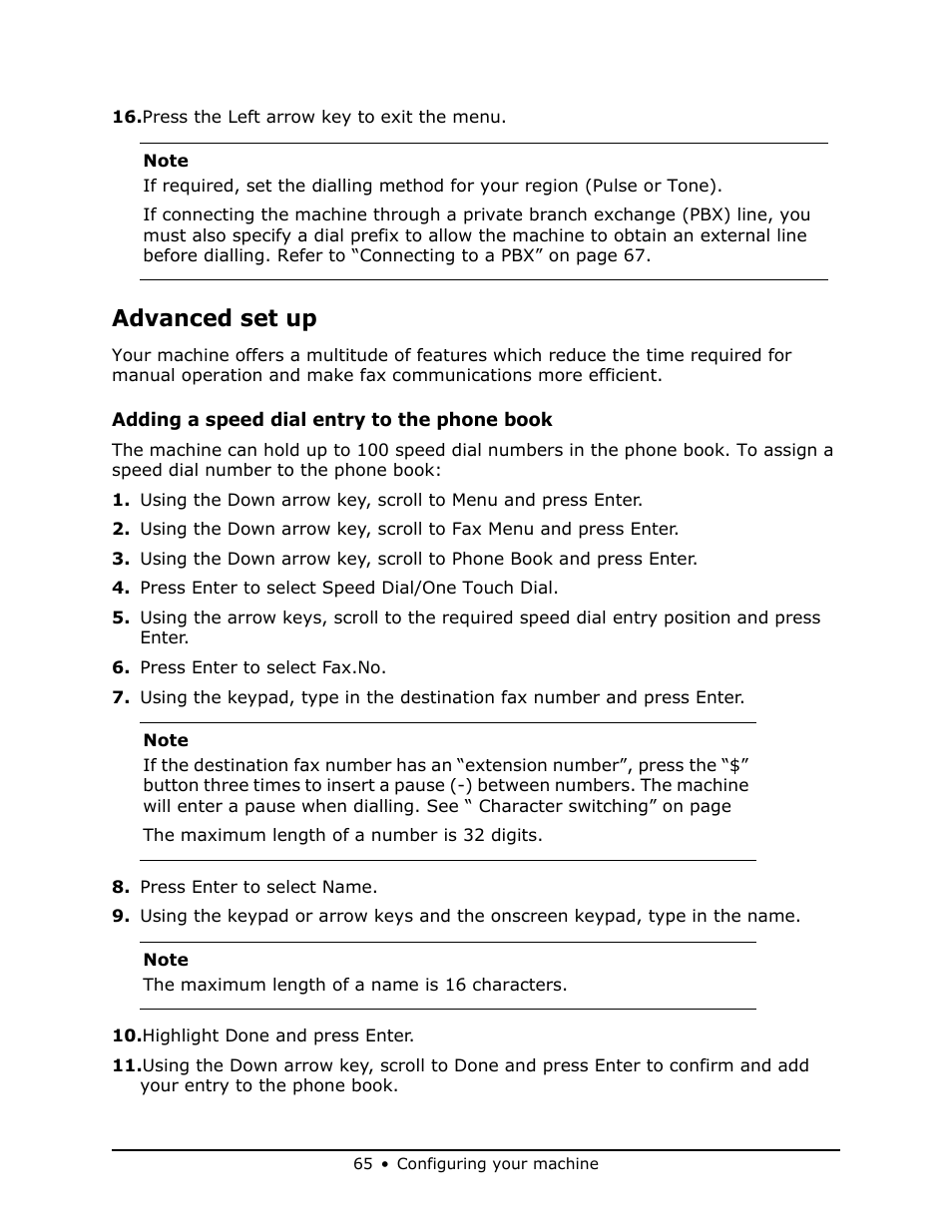 Advanced set up | Oki MB 460 User Manual | Page 65 / 179
