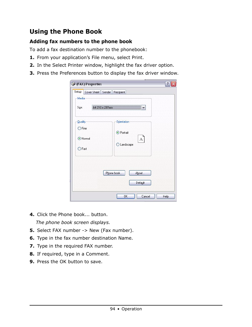 Using the phone book | Oki MB 460 User Manual | Page 94 / 179