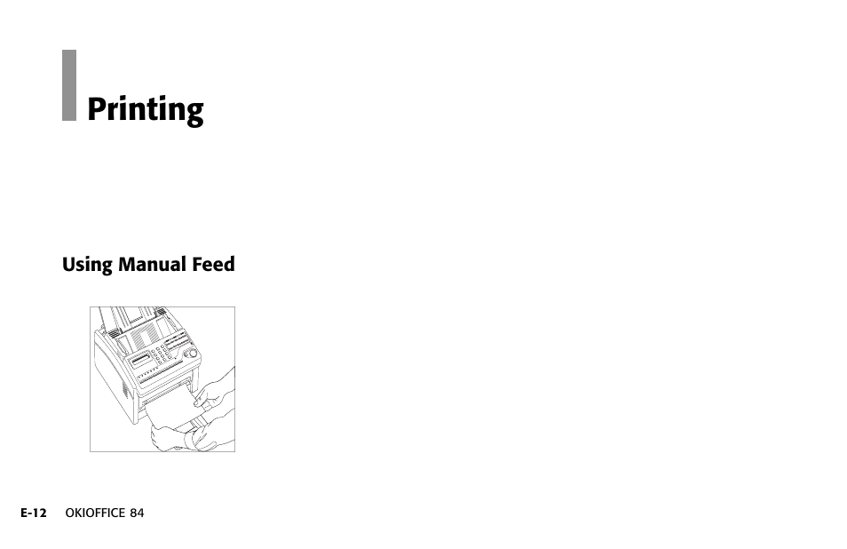 Overview, Printing | Oki OFFICE 84 User Manual | Page 12 / 14