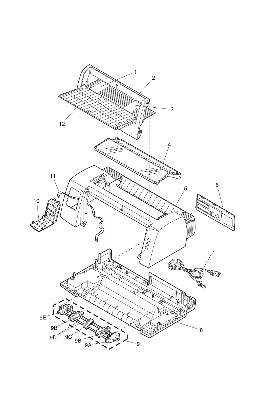 Assembly 1: covers | Oki B 2400 User Manual | Page 142 / 168