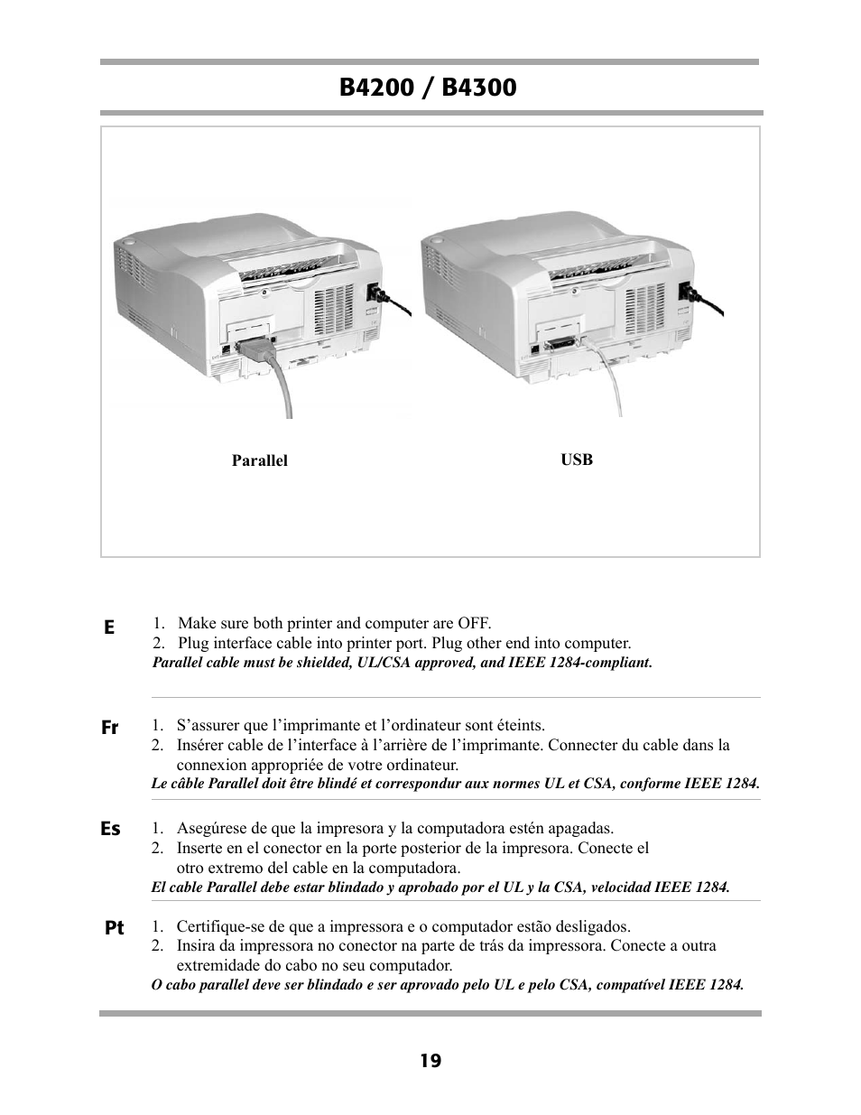 Oki B 4200 User Manual | Page 19 / 20