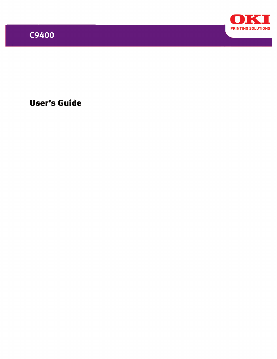 Oki C 9400 User Manual | 453 pages