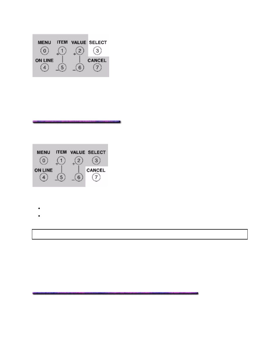 Select button, Cancel button, Control panel lights | Select button cancel button | Oki C 9400 User Manual | Page 106 / 453