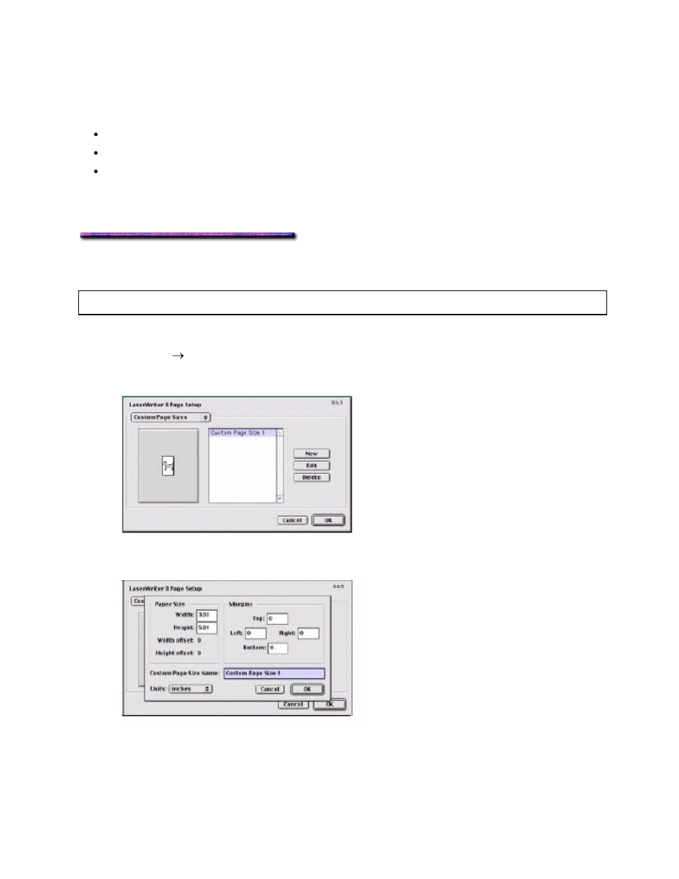 General information, Custom page sizes: macintosh | Oki C 9400 User Manual | Page 144 / 453