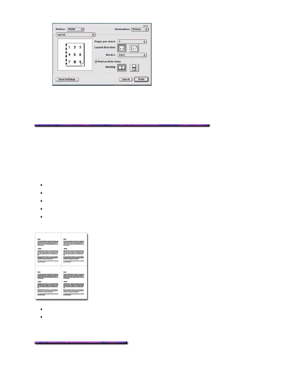 General information, N-up (multiple pages on one sheet): macintosh | Oki C 9400 User Manual | Page 148 / 453