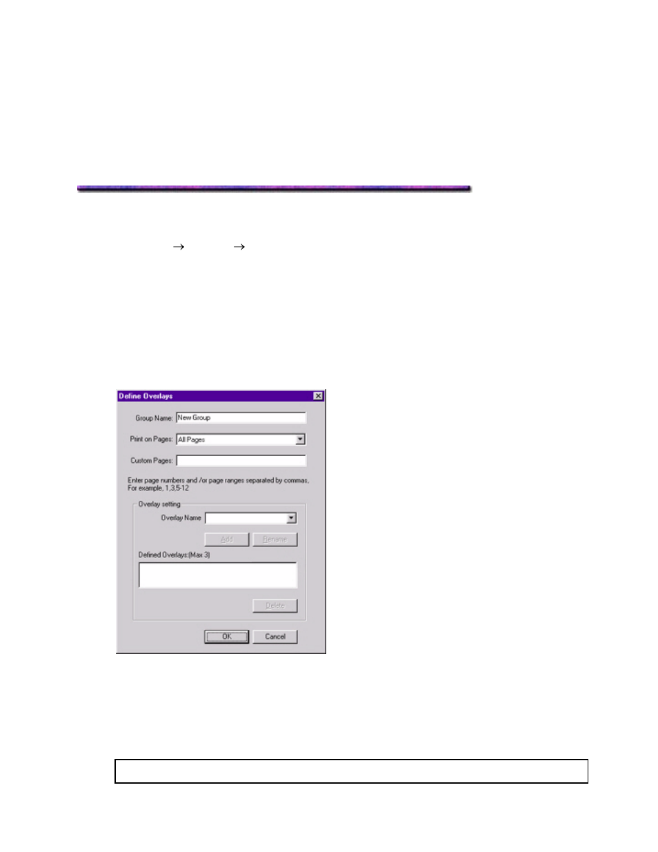 Defining overlays: windows me postscript driver, Set up an overlay group | Oki C 9400 User Manual | Page 254 / 453