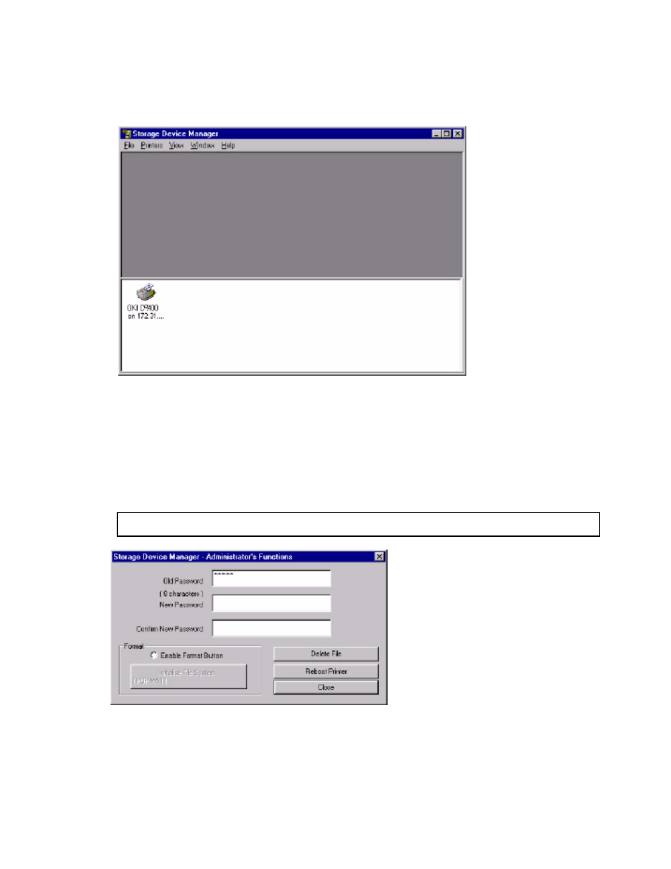 Oki sdm: setting up an administrative password | Oki C 9400 User Manual | Page 268 / 453