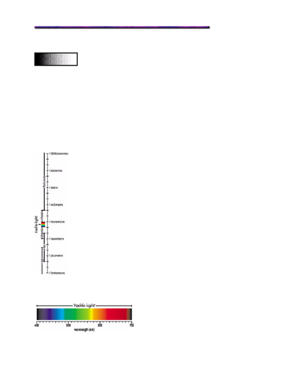 Dithering & halftones, Dithering, The electromagnetic spectrum | Halftoning, Visible light | Oki C 9400 User Manual | Page 339 / 453