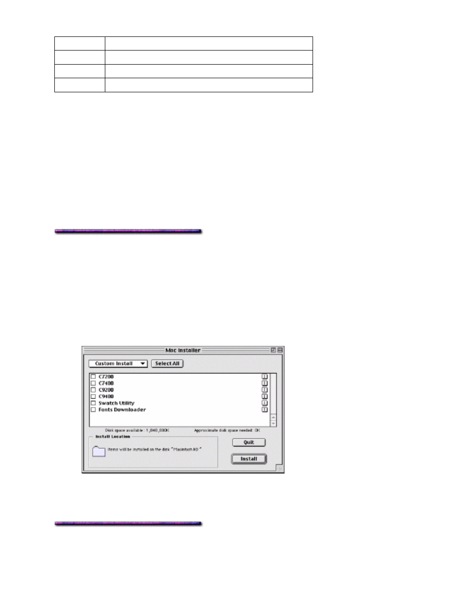 Font management for the macintosh, Type manager, Adobe | Fonts downloader program | Oki C 9400 User Manual | Page 423 / 453