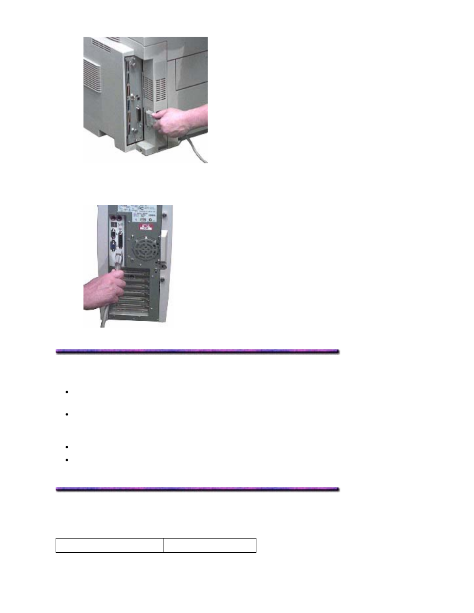 Drivers / connections, Uninstalling the printer software, Windows 2000, me, 98, 95 & nt 4.0 | Macintosh, Parallel interface, Connecting the parallel port, Windows 2000, me, 98, 95 & nt 4.0 macintosh, Parallel cable requirements, Standard parallel port menu settings | Oki C 9400 User Manual | Page 433 / 453