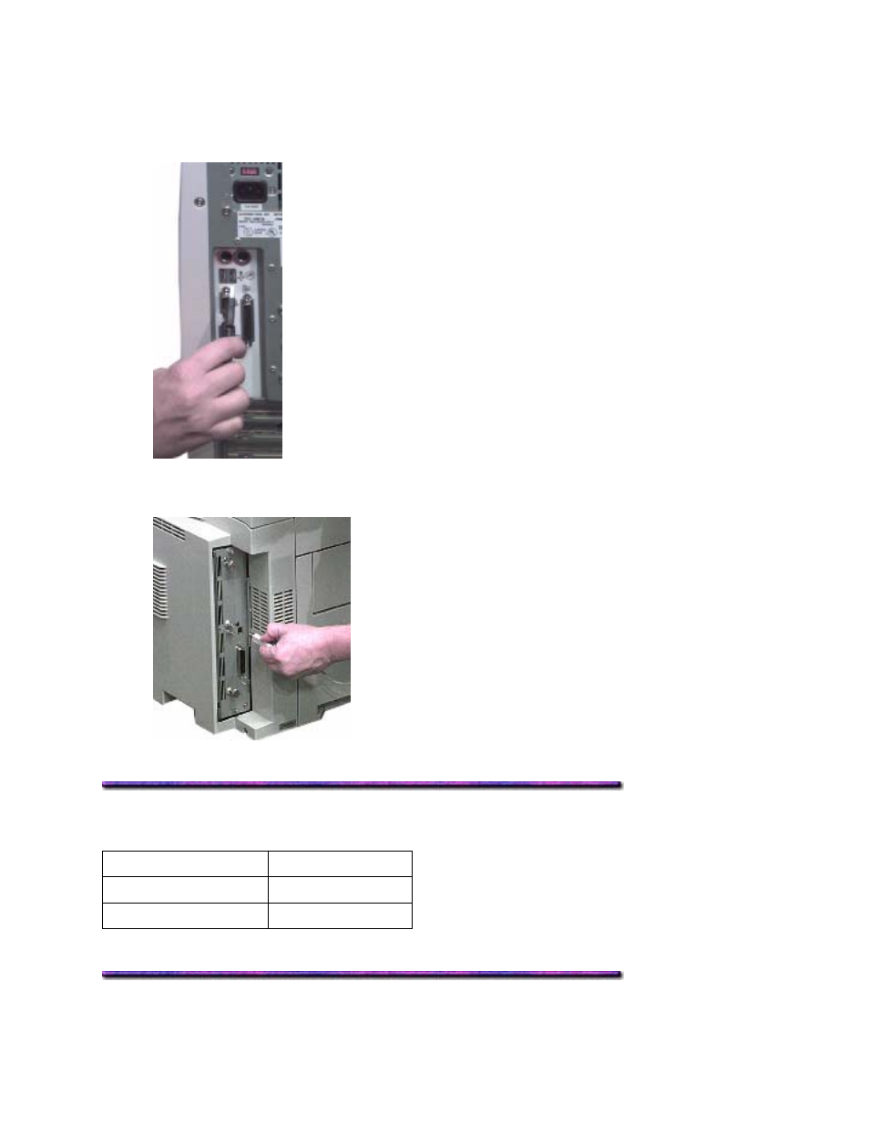 Parallel interface pin assignments: nibble mode, Usb interface, Connecting the usb port | Standard usb port menu settings, Changing usb port menu settings | Oki C 9400 User Manual | Page 438 / 453